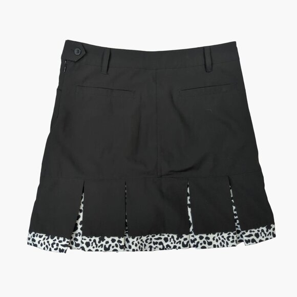 Daily Sports Womens Size 4 Golf Skort Black Leopard Pleated Performance Apparel - Picture 7 of 8
